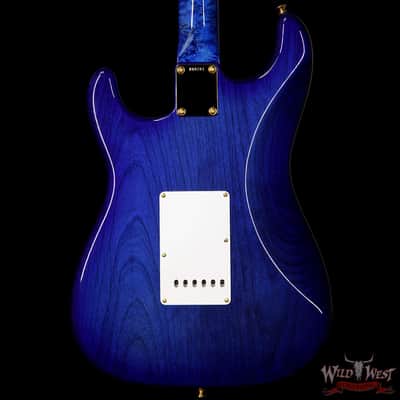 Fender Custom Shop Masterbuilt Yuriy Shishkov 1969 Stratocaster NOS Flame Top Birdseye Nk Royal Blue image 7