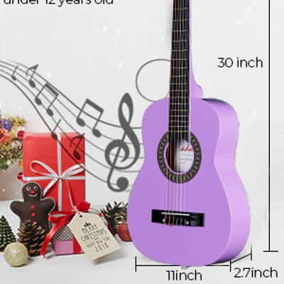 ADM Beginner Acoustic Classical Guitar 30 Inch Nylon Strings Wooden Guitar Bundle Kit for Kid Boy Girl Student Youth Guitarra Online Lessons with Gig Bag image 9