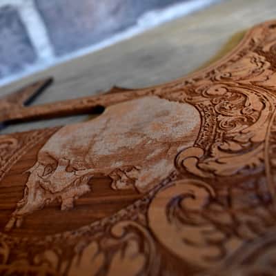 Handcrafted Cherrywood Pickguard for Fender Telecaster – Laser-Engraved Unique Design image 4
