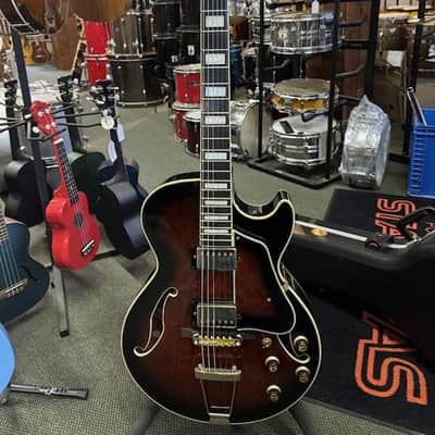 Ibanez Artcore Expressionist AG95QA Hollowbody Electric Guitar - Dark Brown Sunburst image 1