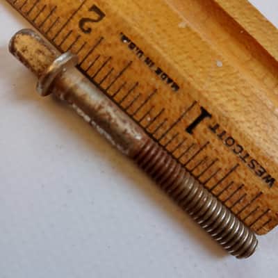 Ludwig&Ludwig 1.75"12-24 Tall-Head Nickel T-Rod Snare/Tom Drum Tension Vintage40 image 1