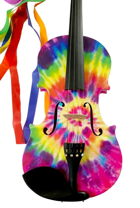 Tie Dye Violin Outfit 1/4 w crystal fine tuners image 1