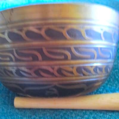 Japanese Rin Singing Bowl Cup Chime Bell with Striker - Vintage image 2