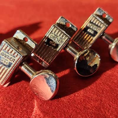 Vintage 1960s Grover Rickenbacker/Martin Slimline Tuners Chrome Missing 1 Treble-Side image 2