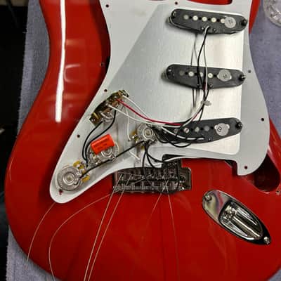 Fender  Stratocaster Partscaster 1955 Frampton Strat Recreation- Fiesta Red image 19
