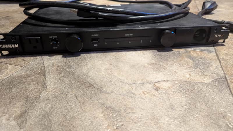 Furman PL-PRO C 20A Power Conditioner with Voltmeter 2010s - Black image 1