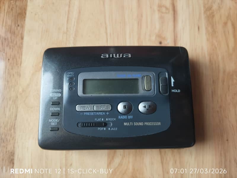 Aiwa RX 616 1992 - Aiwa walkman Cassette player HS RX 616 gray working image 1