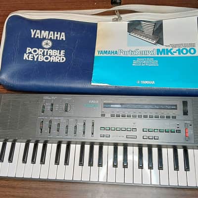 Buy used Vintage 1980s Yamaha MK-100 Keyboard Synth with Case Manual Cable RARE retro lofi