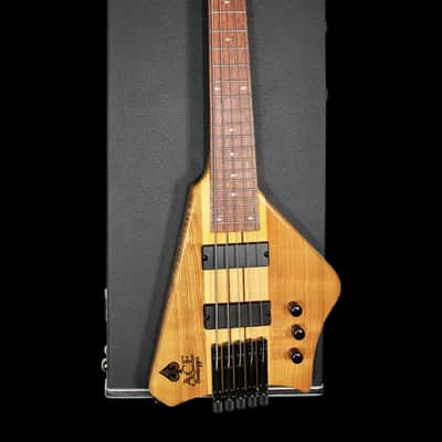 Bootlegger Guitar Ace 5 String Honey Gloss Short Scale 30 “ Headless Bass image 17