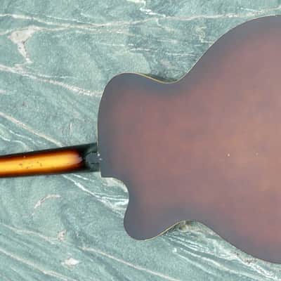 Teisco EP-8 1960's 2 Tone Sunburst Hollow Body Guitar image 13