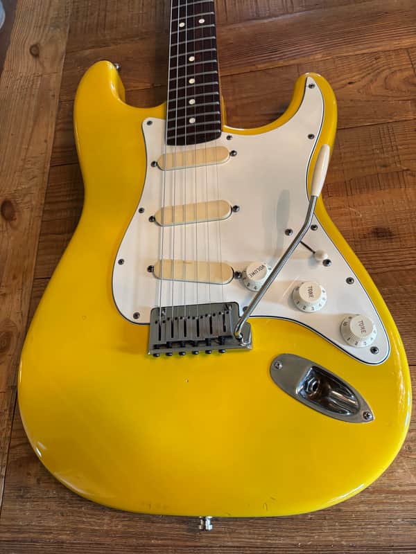 Fender Strat Plus Lace Sensors TBX Wilkinson Schallers 1989 - Graffiti Yellow image 1