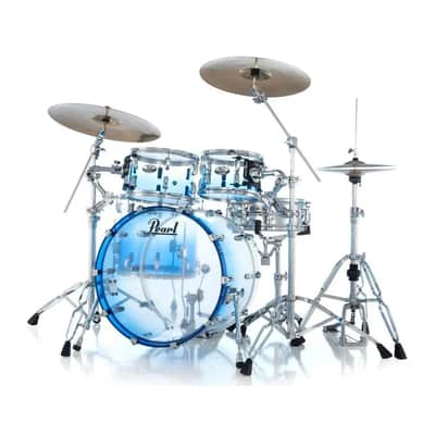 Pearl Crystal Beat Limited Edition 4pc Acrylic Drum Set Glacier Fade image 2