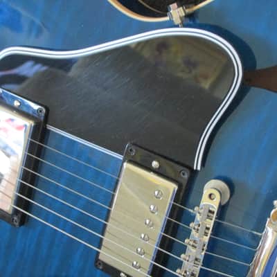 2004 Gibson ES-335 Dot Neck Beale Street Blue Figured/Flametop Excellent Plus Condition image 7