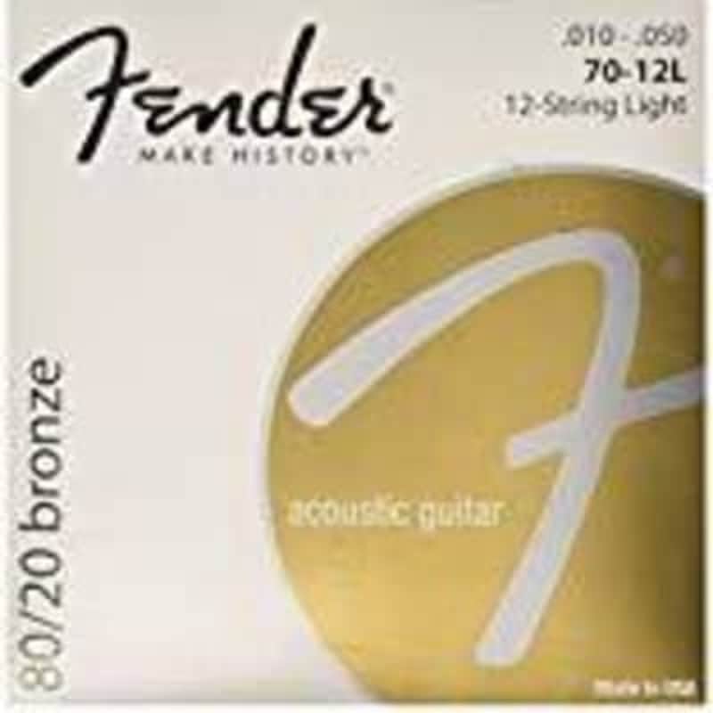 Fender 80/20 Bronze Acoustic Guitar Strings, Light .010-.050 70-12L 12-String Light image 1