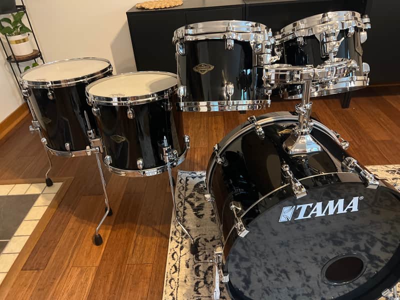 Tama 5 piece Starclassic Walnut/Birch 10x8/12x9/14x12/16x14/22x16" 5pc Shell Pack 2019 - Present - Piano Black image 1
