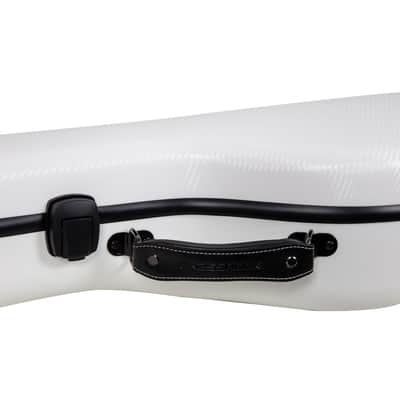 Crossrock Poly Carbon Case fits 4/4 Classical Guitars, Anti-scratch Flight Case in White image 9
