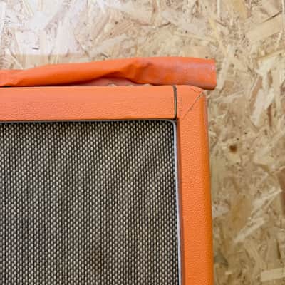 Vintage 1968 1969 Marshall 'Salt and Pepper' Orange 4x12 Amplifier Cabinet EMPTY image 4