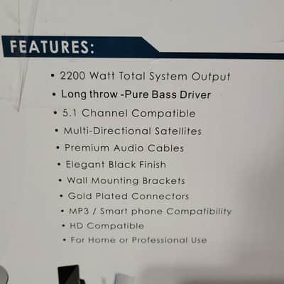 BNW Acoustics TL-7 HD 5.1 Home Theater Speaker System 2200 Watt image 5