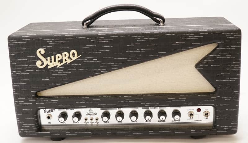 Supro 1932RH Royale 50W Tube Amplifier Head (Black Scandia) image 1