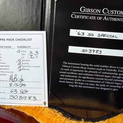 2025 Gibson Custom Shop ‘63 SG Special - Cherry Red image 22