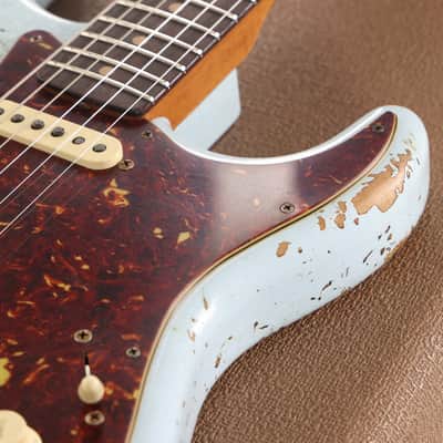 Fender Custom Shop '60s Roasted HS Stratocaster Heavy Relic Sonic Blue image 10