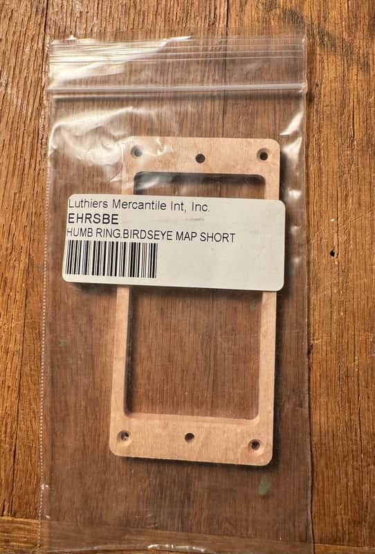 Luthiers Merchantile EHRSBE - NOS - Birdseye Maple Short Humbucker Pickup Ring image 1