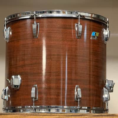 1970's Ludwig Mahogany Cortex Pro Beat 3-Ply Drum Kit 14x24 16x18 16x16 10x14 9x13 Maple image 12