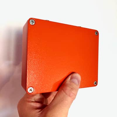 Hudson Electronics Sidecar – Rehoused Orange Sand | Blue LED | One-of-a-Kind image 3