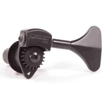Hipshot Ultralite USA Tuner HB6Y 1/2 Black - 5 String 4x1 Set Auth Dealer