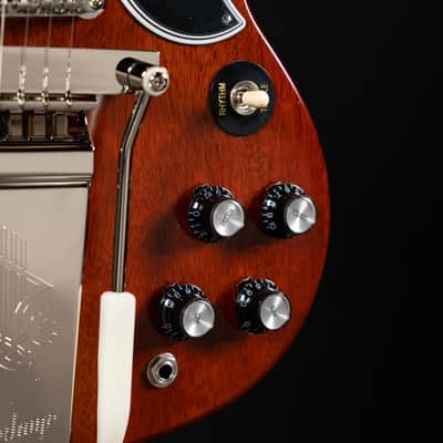 Epiphone Inspired by Gibson Custom 1964 SG Standard with Maestro Vibrola Reissue - Cherry Red image 7