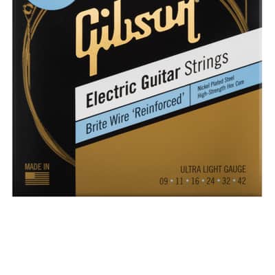 Gibson Brite Wire Reinforced Electric Guitar Strings Ultra-Light Gauge image 2