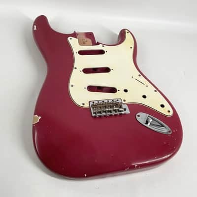 MJT Lightweight Strat Body 4lbs Alder 2026 - Aged Nitro Burgundy Mist image 1