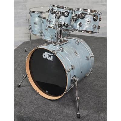 Used DW Collectors VLT 333 Maple 7pc Drum Set Pale Blue Oyster - Very Good image 3