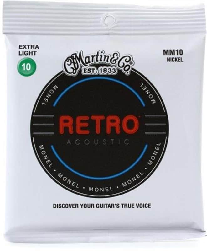 Martin MM10 Retro Extra Light Acoustic Guitar Strings. 10-47 image 1