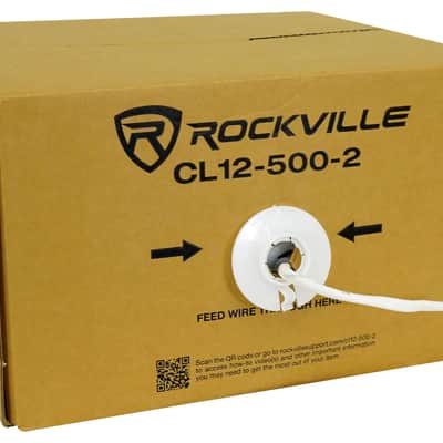 Rockville CL12-500-2 CL2 Rated 12 AWG 500' Speaker Wire In Wall Ceiling 70V 100V image 5