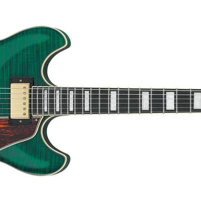 Ibanez AS93FM Artcore Expressionist Transparent Moss Green image 2