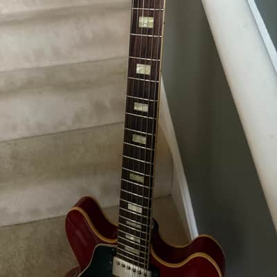 Left handed lefty Gibson Memphis '63 ES-335 Block 2015 - Sixties Cherry VOS image 7