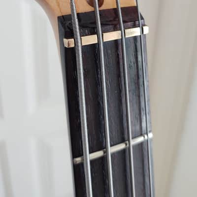 Fender Jazz Bass Deluxe Series 24 Fret MIK Korea Cherry Sunburst, Quilted Maple top.   90's Sunburst image 6