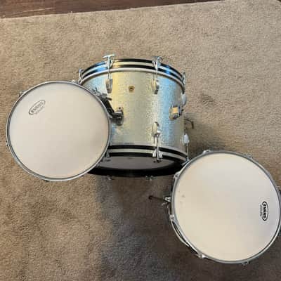 1967 Ludwig Downbeat with ALL ORIGINAL hardware in Silver Sparkle. image 4