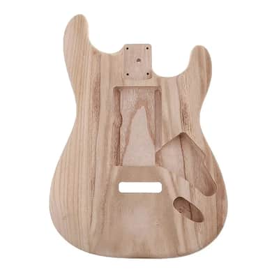 Solid Poplar Wood Strat Style Guitar Unfinished Body image 1