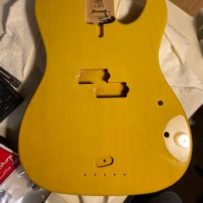 Warmoth  Custom Tele Bass Body 2022 - Butterscotch and Hardware image 1