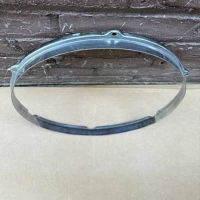 Unbranded 13" 6-Lug Snare Side (Bottom) Drum Hoop Rim Chrome Steel - No Snare Cord Slots image 4