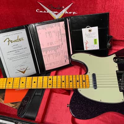 NEW! Fender Custom Shop Flamethrower Telecaster - NOS - Modern Specs - Texas Special Pick-Ups - AAAA Flamed Neck - Magenta Sparkle - Authorized Dealer - 7.55lbs - G07167 image 16