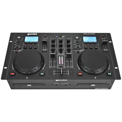 Gemini CDM-4000BT 2-Chan Dual CD/MP3/USB DJ Media Player Controller/Mixer + Cab image 3