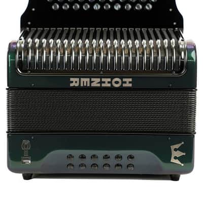 Mint Hohner Corona II - Next Generation Diatonic Accordion FBbEb Green to Gold image 1