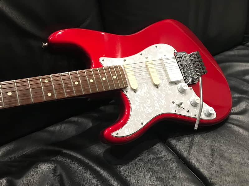 Fernandes The function stratocaster Japan  Left Hand Lefty Emg !1984-1987 Candy Apple Red image 1
