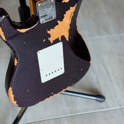 Fender Custom Shop 61 Stratocaster Guitar Heavy Relic 2023 - Super Faded/Aged Magenta Sparkle image 10