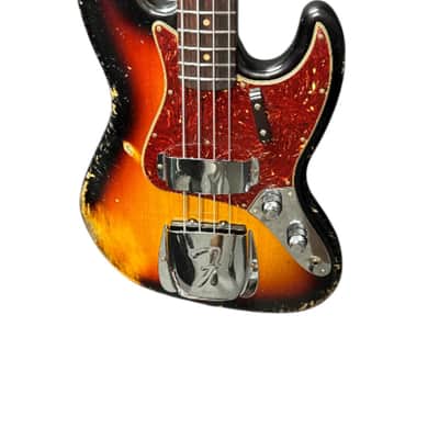 Fender Custom Shop Time Machine Heavy Relic 1961 Jazz Bass, Faded Bleached 3 Tone Sunburst /Rosewood SIMILAR ON ORDER ETA Dec. 2026 image 3