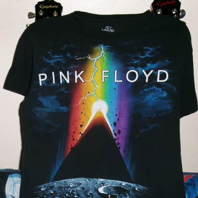 pink floyd moon lighting pyramid M tee - pyschedelic rock syd barrett animals relics echoes image 1