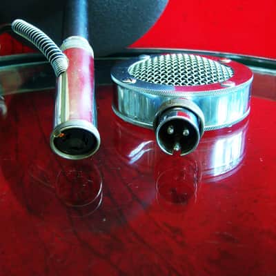 Vintage RARER 1940's Astatic D-104 crystal "Lollipop" microphone Chrome w adapter & period Atlas DS-5 desk stand PROP DISPLAY # 2 image 11